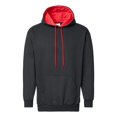 thumbnail image 1 of King Fashion KF9041 Two-Tone Hooded Sweatshirt, 1 of 2