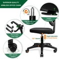 thumbnail image 2 of KOLLIEE Armless Office Chair Mesh Ergonomic Small Desk Chair Armless Adjustable Swivel Black Computer Task Chair No Armrest Mid Back Home Office Chair for Small Spaces, 2 of 7