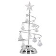thumbnail image 3 of Christmas Tree Lamp, Easy To Use Christmas Tree Night Light  Pendant Galvanized Iron Frame Decorative Glossy Beautiful Lines  For Home Silver White Light, 3 of 8