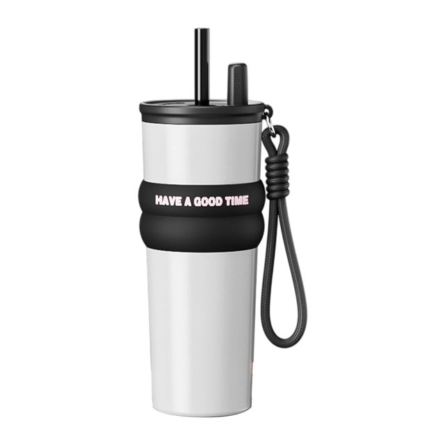 GROWTH TANK Gobelet Isolé Cadeaux pour Femmes Hommes Réutilisable 710 ml pour Extérieur Voiture Camping Blanc