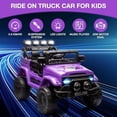 thumbnail image 2 of 12V Kids Ride on Truck, Ride on Jeep Car with Remote Control, Electric Vehicle for Kids,Spring Suspension,Bluetooth Speaker,Multi Music Modes,3 Speeds,LED Lights, 2 of 8