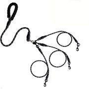 Cagogo Multi-Dog Leash, 2 Dog Leash Splitter Heavy-Duty Clip Padded Handle, Reflective Nylon Leash Rope for Walking Training Control, Dog Walking Leash for Medium Large Dogs, Pet Safety Leash