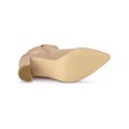 thumbnail image 3 of Unique Bargains Women's Pointed Toe Zip Chunky Heels Ankle Boots Nude (Size 5.5), 3 of 7