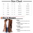 thumbnail image 2 of IROINID Blazer pour Femmes, Manches Longues, Couleur Unie, Col Rabattu, Veste de Bureau Décontractée, Cardigan, Veste Longue, 2 of 5