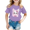 thumbnail image 1 of Chemises à Manches Longues Unies pour Filles Tenues d'Hiver pour Tout-Petits Imprimé de Pâques Mignon Col Rond T-Shirt Décontracté, 1 of 3