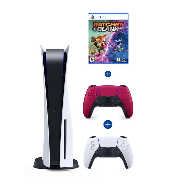 PlayStation5 console PLUS PlayStation5 DualSense™ Wireless Controller – Cosmic Red And Ratchet & Clank: Rift Apart (PlayStation 5)