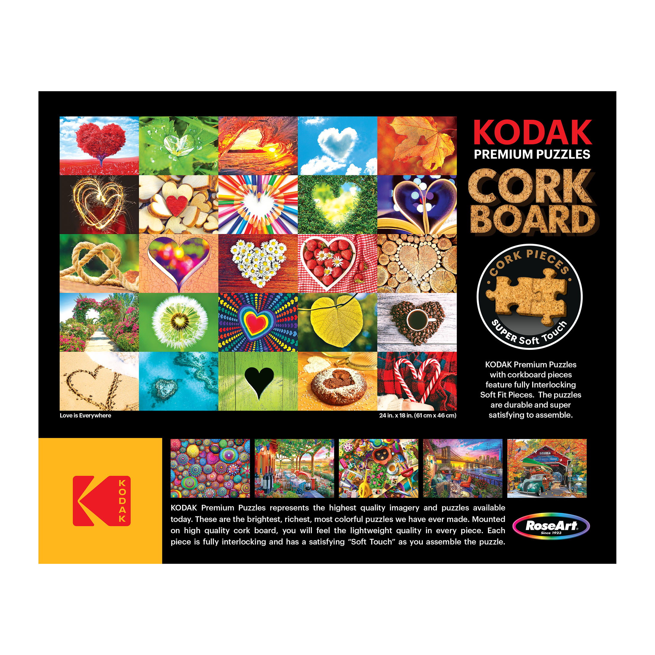 RoseArt - Kodak Cork 1000 pieces -Love is Everywhere - Adult Interlocking Puzzle