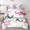 thumbnail image 1 of YST Japanese-Style Comforter Set Cherry Blossoms 7pcs Bed in a Bag, Full Size, 1 of 5