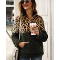 thumbnail image 1 of Women Winter Fleece Sweater Fashion Leopard Patchwork Fluffy Thick Sweaters Warm Zipper Pullovers, 1 of 4