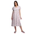 thumbnail image 1 of Moomaya Chemise de Nuit d'Allaitement à Col en V pour Femmes, Imprimée, à Manches Courtes, 1 of 5