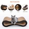thumbnail image 2 of 22 Inch Cat Scratcher Lounge, Corrugated Ergonomic Cardboard Lounge Scratch Post Angled, Cardboard Protector for Furniture Couch Floor (Walnut Brown), 2 of 8