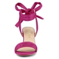 thumbnail image 2 of BLISSFUL STEP Women's Open Toe Back Ankle Tie Chunky Heel Sandals, 2 of 6