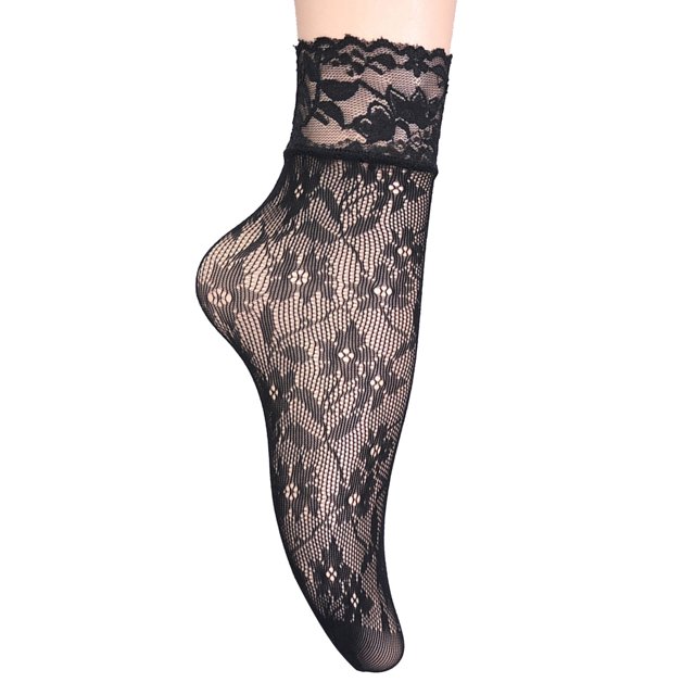 1 Pairs Women Lace Ankle Socks Fishnet Short Stockings