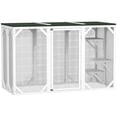thumbnail image 1 of PawHut Cage pour Chat Intérieur Catio Enclos Extérieur pour Chat avec Toit Imperméable Blanc, 1 of 10