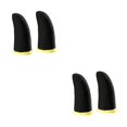 thumbnail image 3 of Maytalsory 2 Pcs Gaming Controller Gloves Touch Screen Anti-skid Elastic Sleeve Fingertips Cover Portable Computer Smartphone Black Yellow 2Set, 3 of 6