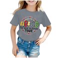 thumbnail image 1 of AWZXDE Hauts pour Filles Enfants Rentrée des Classes T-Shirt Graphique à Manches Courtes Col Rond Lumineux Confortable pour Garçons et Filles, 1 of 4