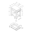 thumbnail image 2 of Monarch Specialties Accent Table, Side, End, Storage, Lamp, Living Room, Bedroom, Laminate, Brown, Transitional, 2 of 4