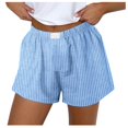 thumbnail image 2 of 2025 Shorts pour Femmes Mignons Doux Shorts en Jean pour Femmes à Rayures Imprimées Shorts Boxeur Shorts de Cycliste Femmes Lot Shorts Confortables pour Femmes Pyjama en Soie pour Femmes Ensemble de Shorts avec, 2 of 5