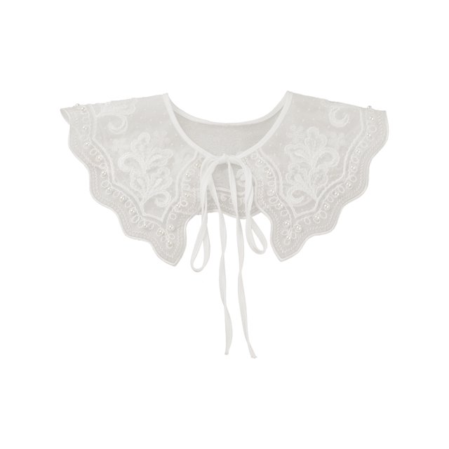 INSPIRE CHIC Detachable Fake Collar, Neck Ruff Mini Cape Choker False Dickey Collar for Blouse White-2