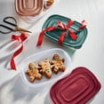 thumbnail image 2 of Rubbermaid TakeAlongs Food Storage Containers, 5-Cup Medium Bowl, Holiday Rhubarb Red, 3-Pack, 2 of 4