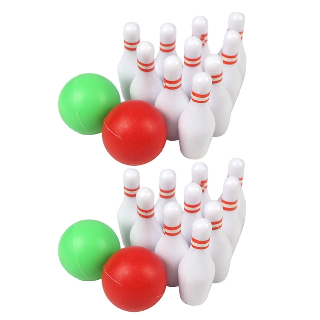 Quentinu 2 Ensembles de Mini Balles de Jeu de Quilles Modèle Simulé Accessoire de Maison Mini