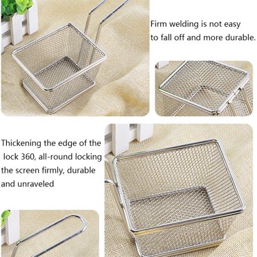 Small French Fries Basket Mini Frying Basket Strainer fryer Strainer Fryer Kitchen Cooking Basket Kitchen Accessories Tools