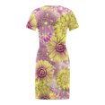 thumbnail image 4 of Fshaion Robe d'Été pour Femmes 2024 Grande Taille Décontractée Col Rond Bretelles Manches Courtes Imprimé Floral Robe Ample avec Poche Liquidation à Moins de 10!, 4 of 7