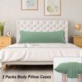 thumbnail image 3 of PiccoCasa 2Pcs Body Pillowcases Microfiber Pillow Covers, Jumbo Spa Blue, 3 of 9