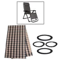 thumbnail image 2 of maskred recliner Replacement Fabric Waterproof Replacement Fabric Lawn Back Yard for Green Plaid+ Rope 160x43cm 1Set, 2 of 6