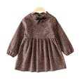 thumbnail image 1 of Qudderr Robe Princesse pour Filles Bébé Printemps Automne Robe à Lacets Florale en Coton pour 1-12 Ans, 1 of 9