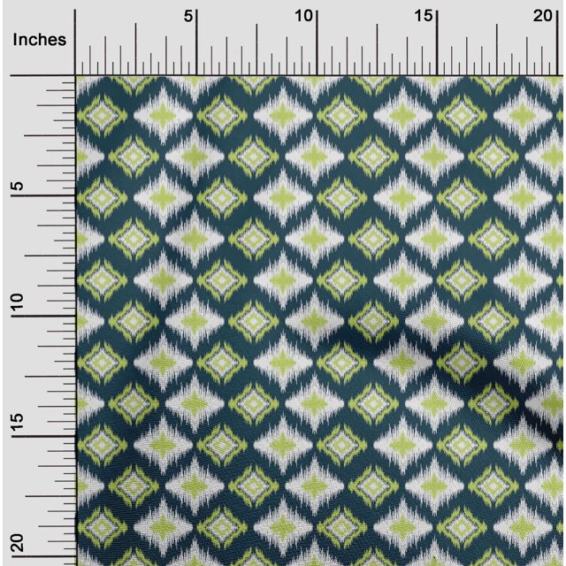 oneOone Polyester Lycra Fabric Geometric Ikat Decor Fabric Printed BTY 56 Inch Wide