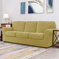 thumbnail image 2 of CHUN YI Stretch Checks Spandex Sofa Cover Separate Backrests Cushions Cover Slipcover, 2 of 5