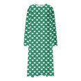 thumbnail image 5 of Mgmyaa Nuisette pour Femme à Manches Longues, Col Ras du Cou, Chemise de Nuit Imprimée, Longue Tenue de Détente, Robe Maxi Décontractée de Détente, Robes de Maison, 5 of 5
