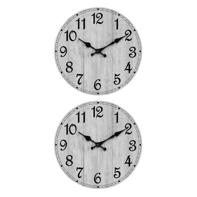 mmirethe Unique Style Round Wall Clock Timeless For Any Space Durable Construction Decorative Wall Clock As Shown type 3 2Set