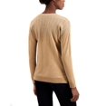 thumbnail image 2 of Alfani Womens Metallic Blend Pinstripe Pullover Sweater Brown M, 2 of 5