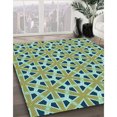 thumbnail image 3 of Ahgly Tapis Rond Lavable en Machine Intérieur Transitionnel Vert Noisette, 7 Pieds Rond, 3 of 7