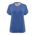 thumbnail image 4 of DPTALR Womens V-Neck Short Sleeve Tops Solid Color Summer Shirts for Women Plus Size Tops for Women, 4 of 4