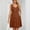 Brown, variant on Gspmoly Plus Size Dresses for Curvy Women, Women'S Sleeveless V-Neck Solid Color Pocket Makings Dress Wedding Dresses for Women up to 70% Off