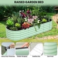 thumbnail image 3 of AKDSteel 8x2x1.5ft Large Outdoor Planter Boxes Kit, Galvanized Steel Raised Garden Bed with Open-Ended Base Design, Elevated Planter for Outdoor Plants, Durable Raised Bed for Gardening Green, 3 of 9