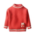 thumbnail image 1 of Chandail en Tricot Mode Fille et Garçon Chandail Décontracté pour Enfants à Manches Longues Chaud à Col Rond Nouveau Cardigan pour Enfants Chandail en Tricot Hauts Rouge 3T, 1 of 7