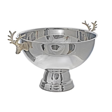 Stainless Steel Ice Bucket With Reindeer 5.5"