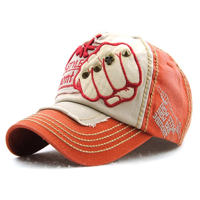 Coofit Casquette de Baseball Mode à Poing Riveté Snapback Chapeau Extérieur Chapeau de Soleil pour Hommes Femmes