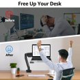 thumbnail image 4 of MOUNTUP Laptop Arm Mount for Desk Holds 3.3-17.6lbs, Single Laptop Computer Desk Mount for 13-17 Inch Notebook Fully Adjustable Laptop Tray Stand with Gas Spring Arm, with Clamp/Grommet Base MU4007, 4 of 5