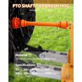 thumbnail image 2 of Heavy Duty PTO Drive Shaft with Slip Grip assembly – Series 4, 1-3/8" 6-Gear coupling Both Ends – Carburized Steel for Bush Hog, Rotary Cutter, Finish Mower – Adjustable Telescopic Design, Orange, 2 of 5