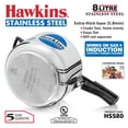 thumbnail image 2 of Silver Pressure Cooker 8 Liters, Stainless Steel Inner Lid Cooker, Induction Cooker (HSS80) - For 8 To 11 Persons, 2 of 4