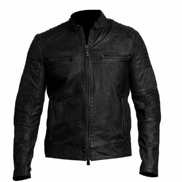 Black Leather Motorcycle Jacket Vintage Motorcycle Jacket Cafe Racer Leather Jacket Leather Biker Jacket Mens Motorcycle Leather Jacket Mens size M