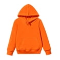 thumbnail image 1 of PMVFHDE Chandail à Manches Longues pour Filles, Col Rond Décontracté, Côtelé, Coupe Ample, Orange, 9-11 Ans, 1 of 2