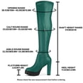 thumbnail image 2 of Unique Bargains Women's Platform Heels Chunky Heel Over Knee High Boots, 2 of 7