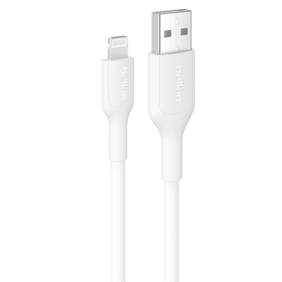 Belkin BoostCharge Eco USB-A to Lightning Cable (3M/9.8ft.) - Soft, Flexible Fast-Charging Cable, Lightning iPhone Charger Cord for iPhone 14 & Earlier Series, iPad 9th Gen, & AirPods - Black