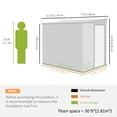 thumbnail image 3 of Outsunny 5 x 7FT Lean to Outdoor Storage Shed w/ Foundation, Light Grey, 3 of 10